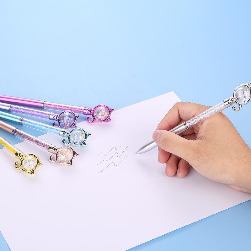 Home Office Student - 2Pcs Rhinestone Pen Cute Stationery Student