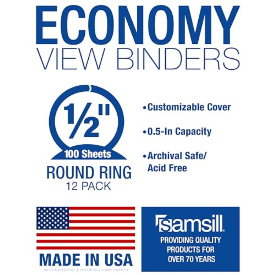 Home Office With View - 0.5 Inch 3 Ring Binders Economy