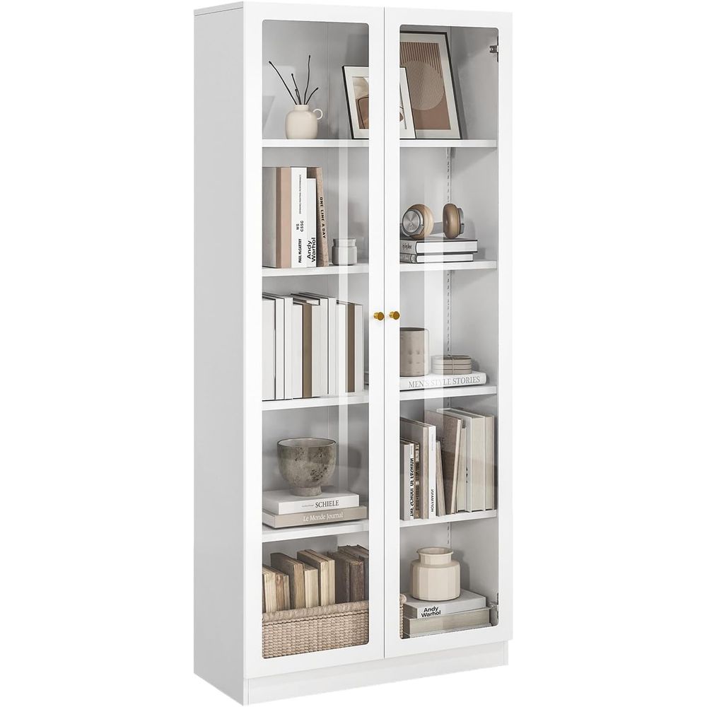 Home Office Bookshelves - 70.87 Tall Metal Bookshelf, 5-Tier Display