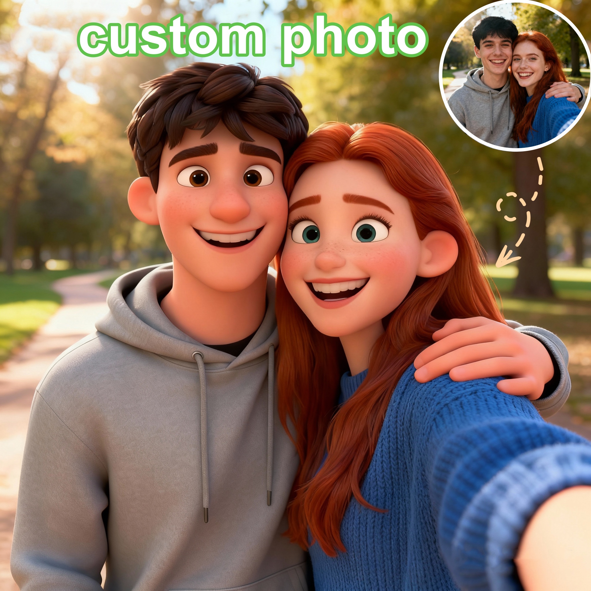 Home Office Art - Custom Cartoon-Style Character and Animal Portrait