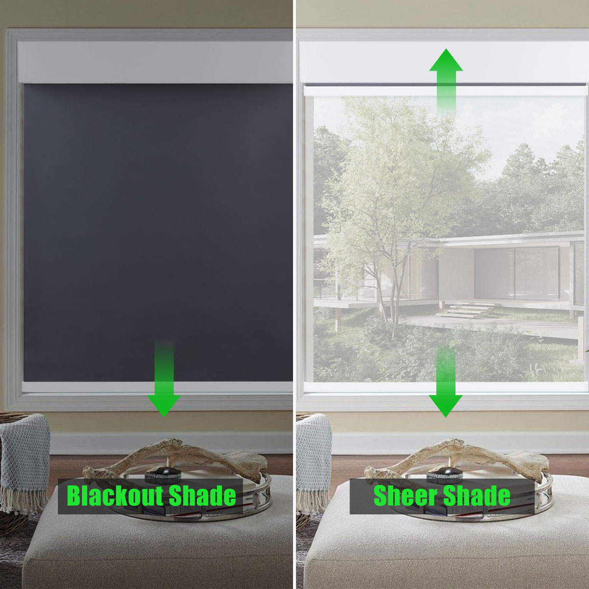 Home Office Google - BOLAIEN Motorized Roller Shades Day Night