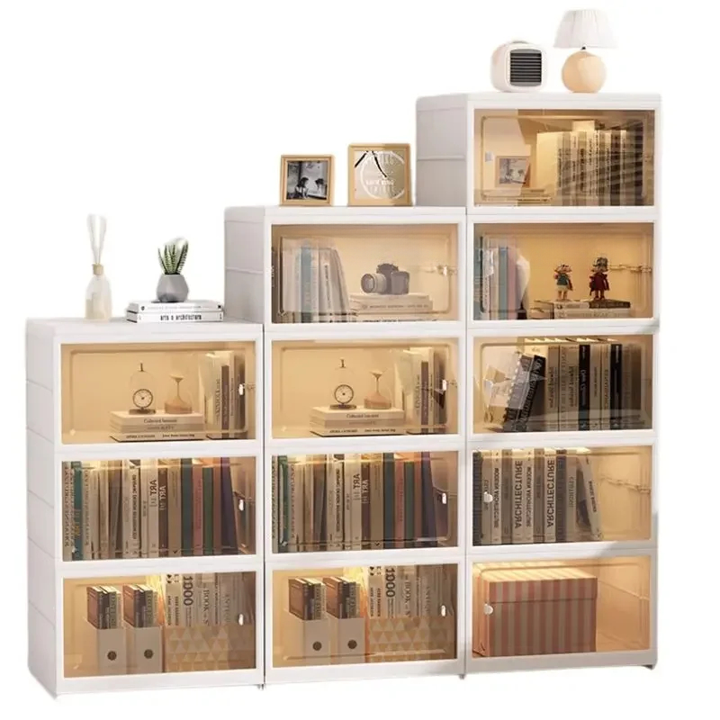 Home Office Library - Postmodern White Bookcase Books Drawer Industrial