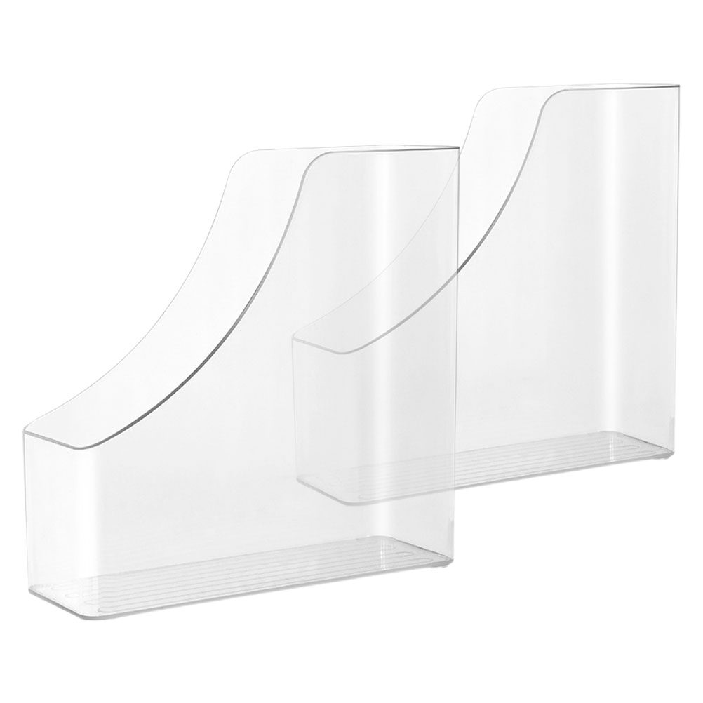 Home Office Library - 2Pcs Clear File Organizer Transparent Desktop