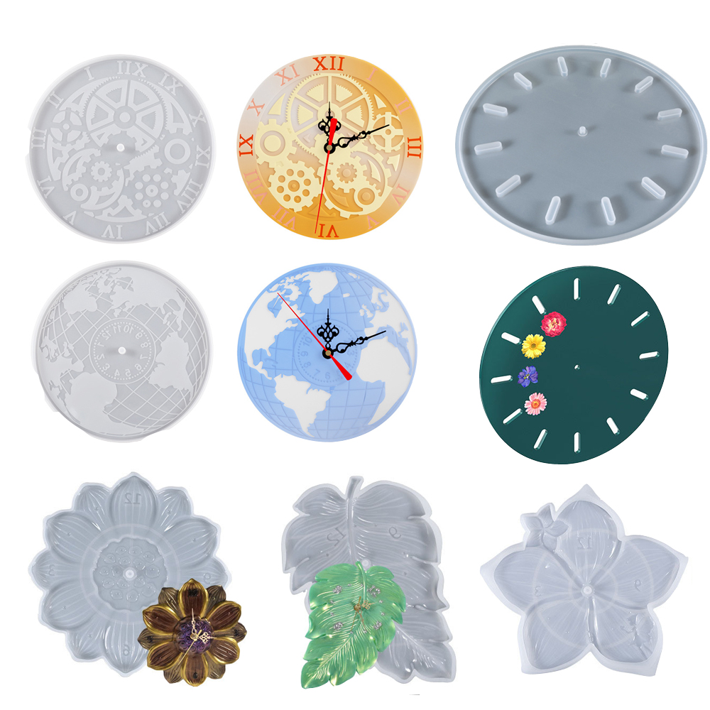 Home Office Gear - World Map Lotus Leaf Sakura Clock