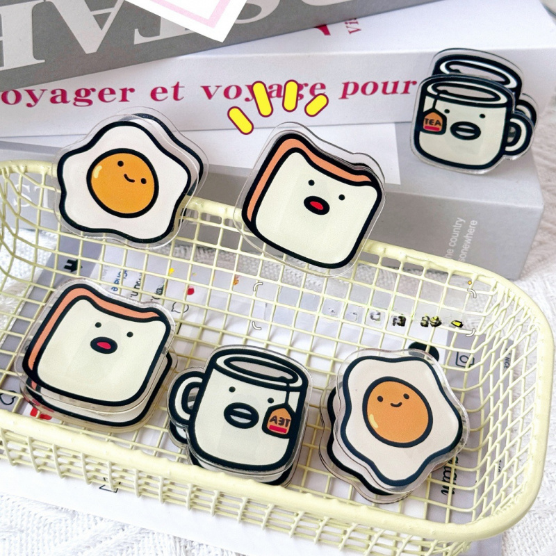 Home Office Student - 1pc Cute Toast Fried Egg Tea