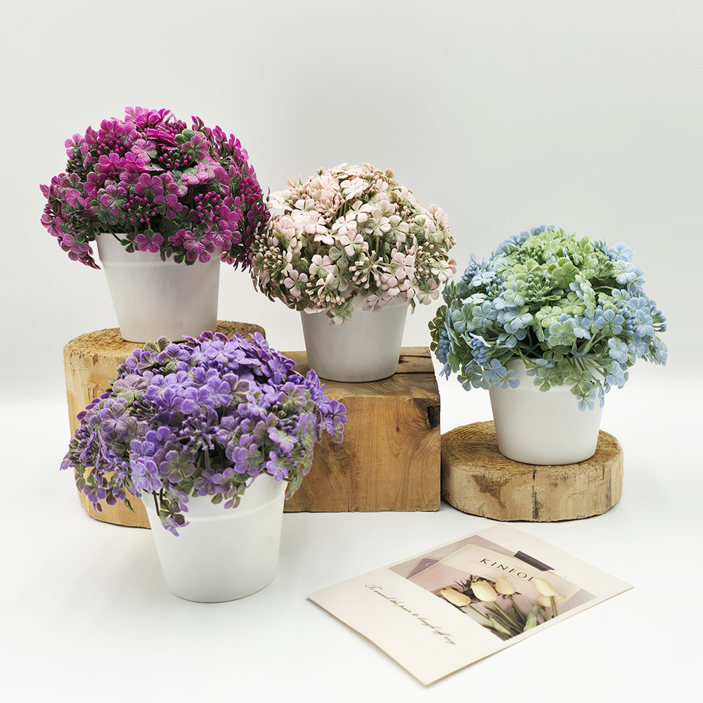 Home Office Desk Ideas - 15cm Artificial Flowers Set Daisy Clover
