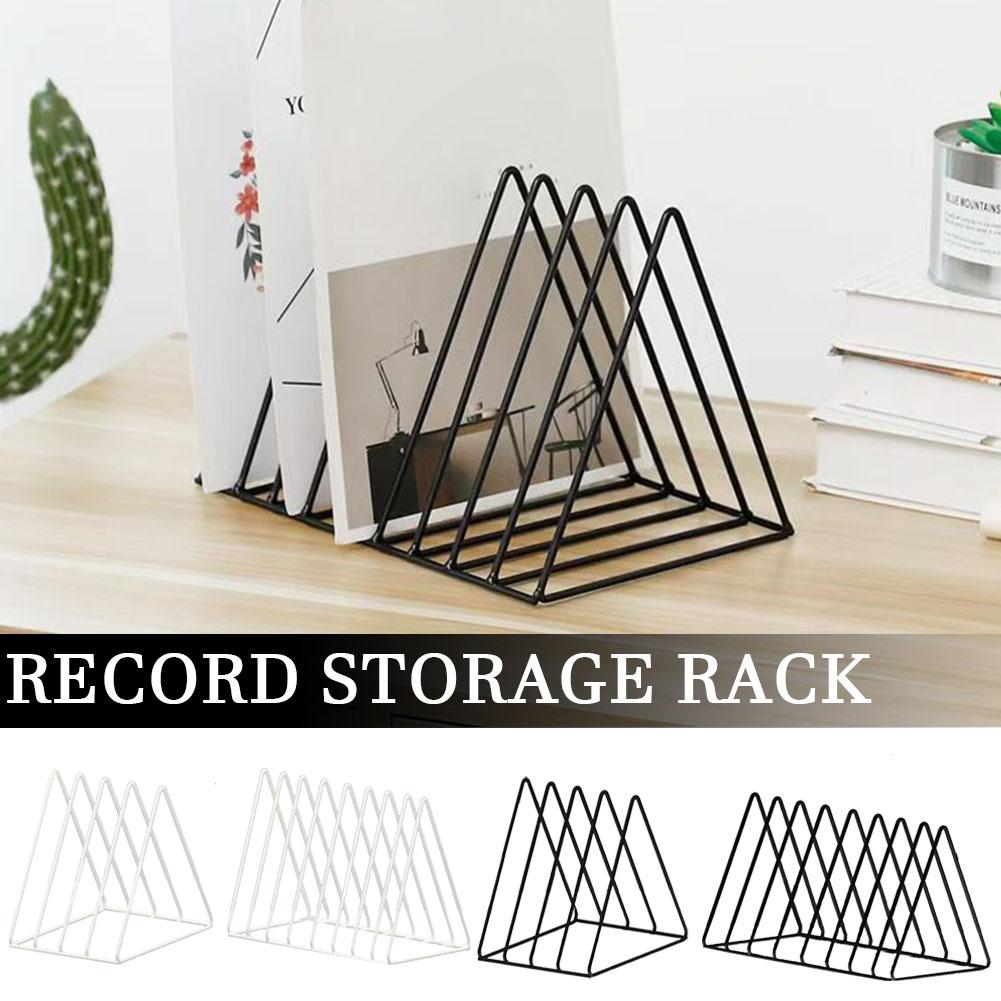 Home Office Bookshelves - Multifunctional Triangle CD Storage Rack, Vinyl