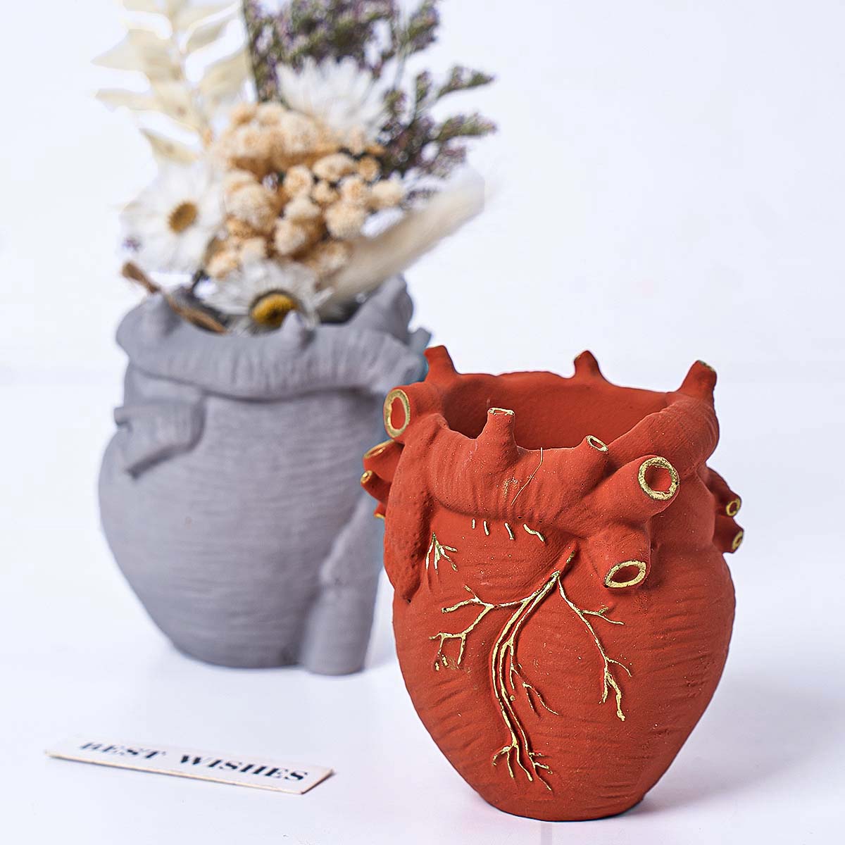 Home Office Gear - Simulation Heart Vase Silicone Mold Flowerpot