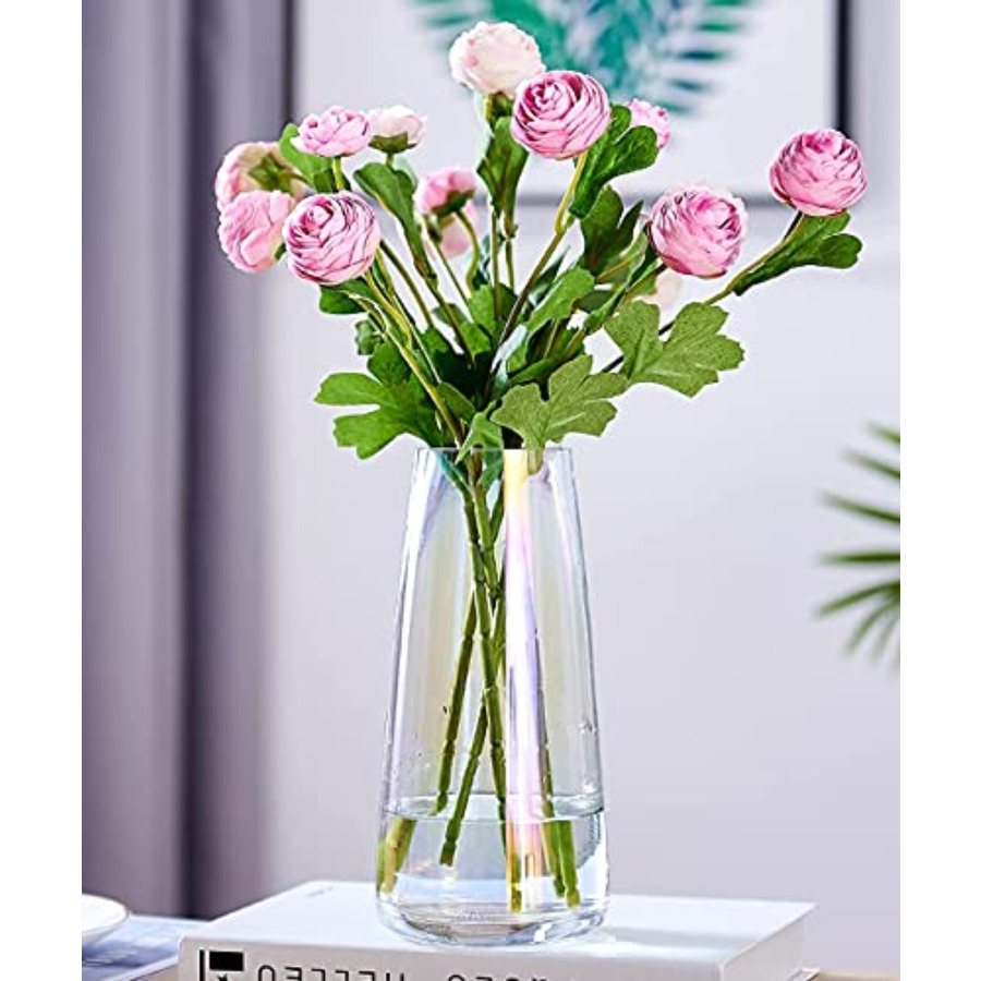 Home Office Library - Flower Vase Modern Home Decor Glass