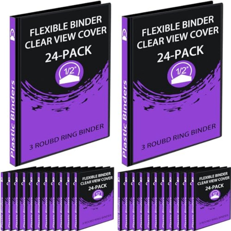24 Pcs 3 Ring Plastic Binders  - Home Office With View avaliação e preço