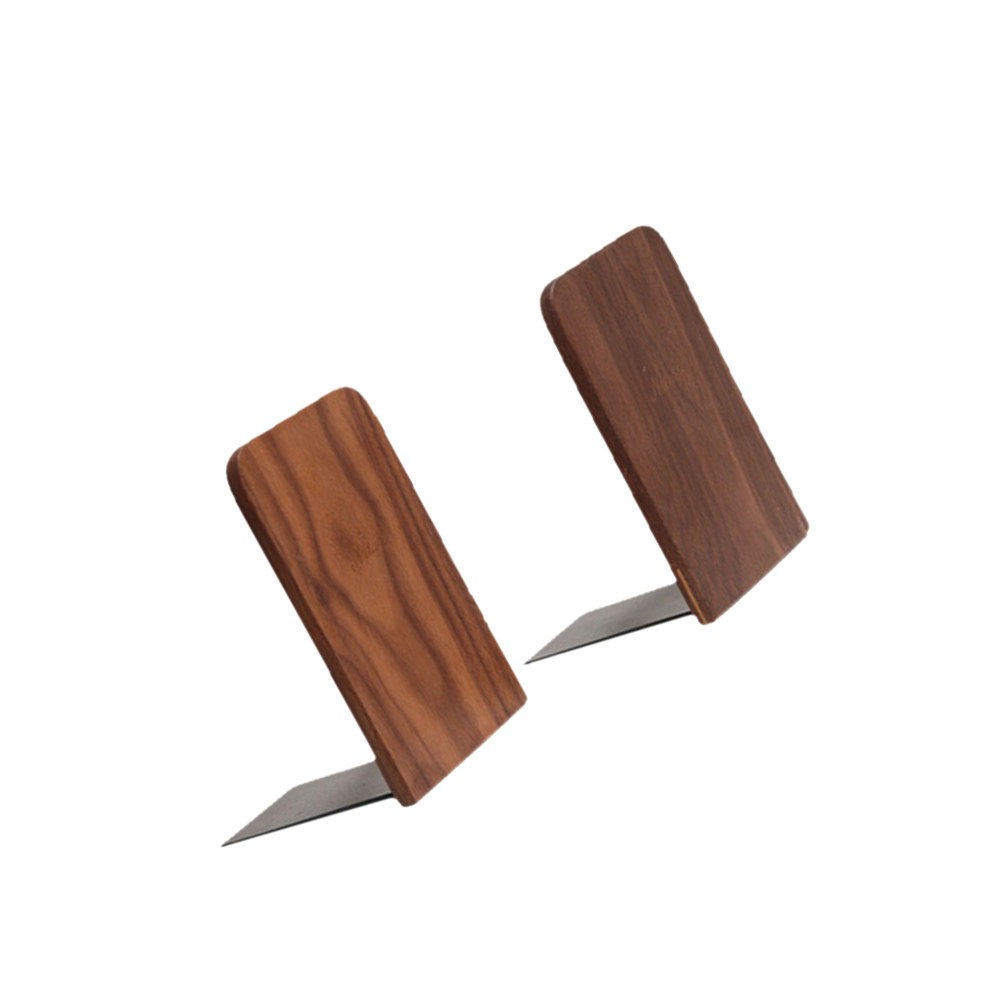 2Pcs Wooden Bookends Creative  - Home Office Library avaliação e preço