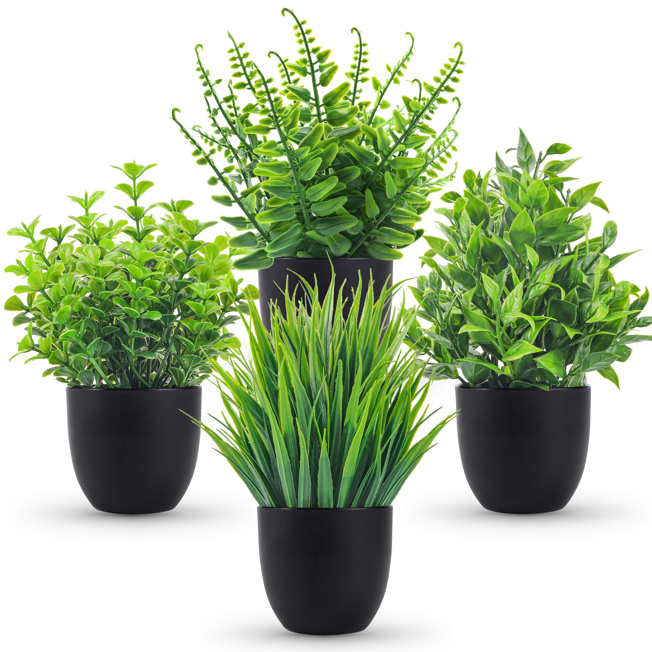 4 Packs Fake Plants Artificial - Home Office Desk Ideas avaliação e preço
