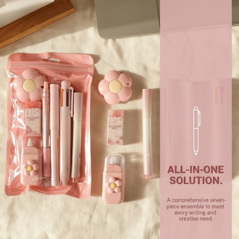 7Pcs Premium Stationery Set, N - Home Office Student avaliação e preço