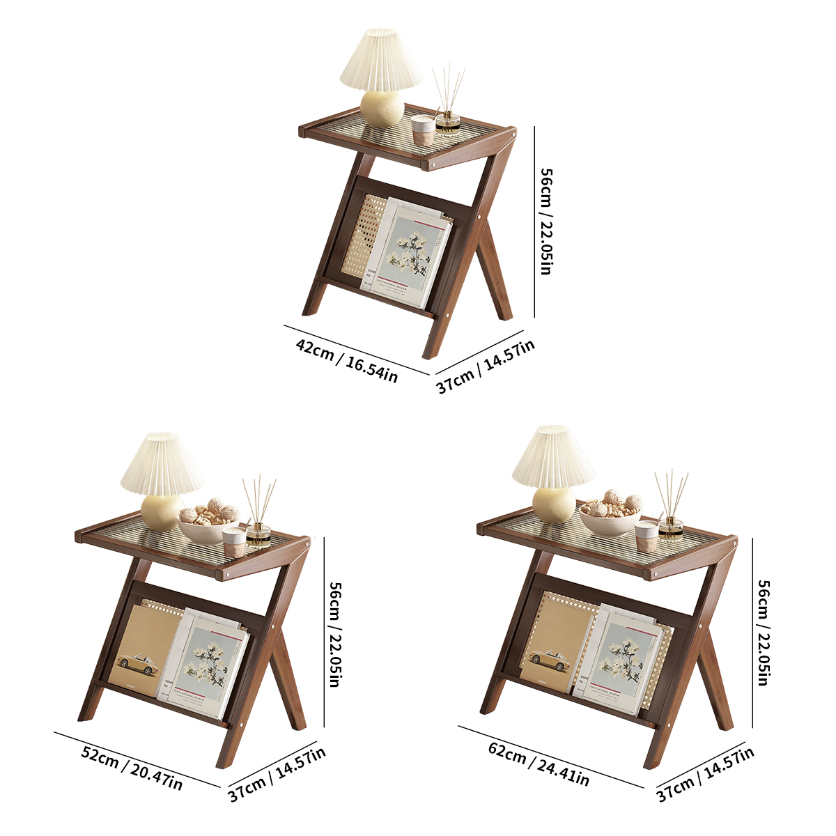 Mid-Century Boho Rattan Bamboo - Desktop Organizer Bamboo avaliação e preço