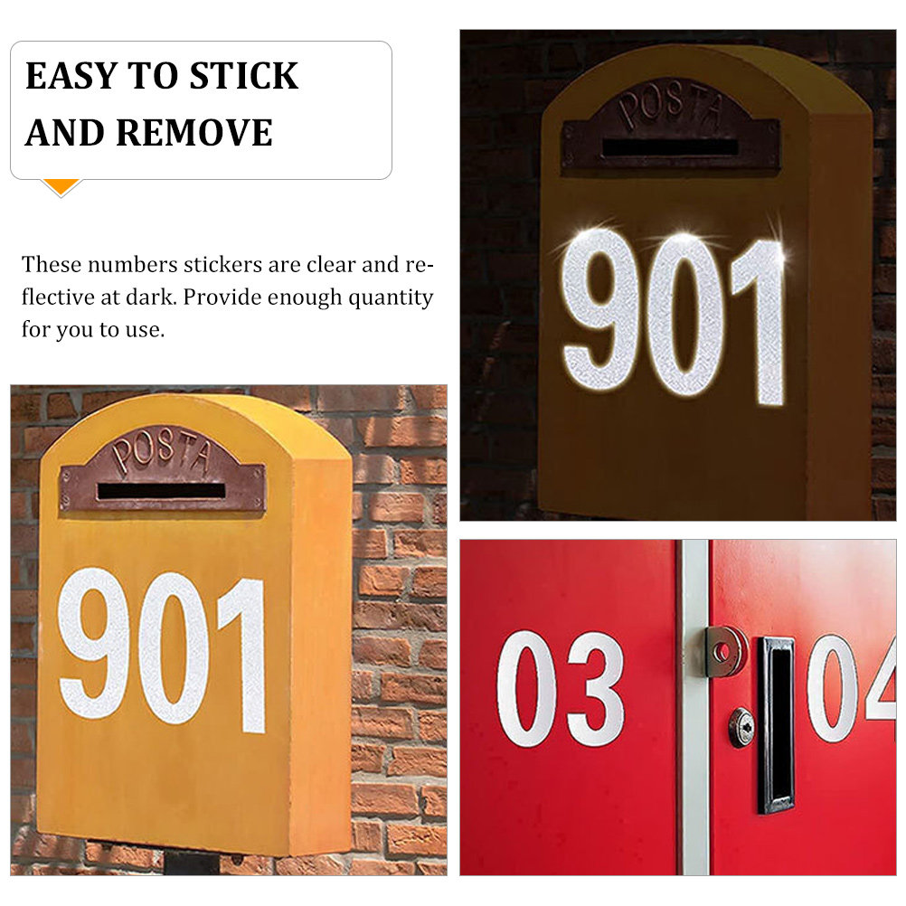 10Sets Reflective Number Stick - Home Office Number avaliação e preço
