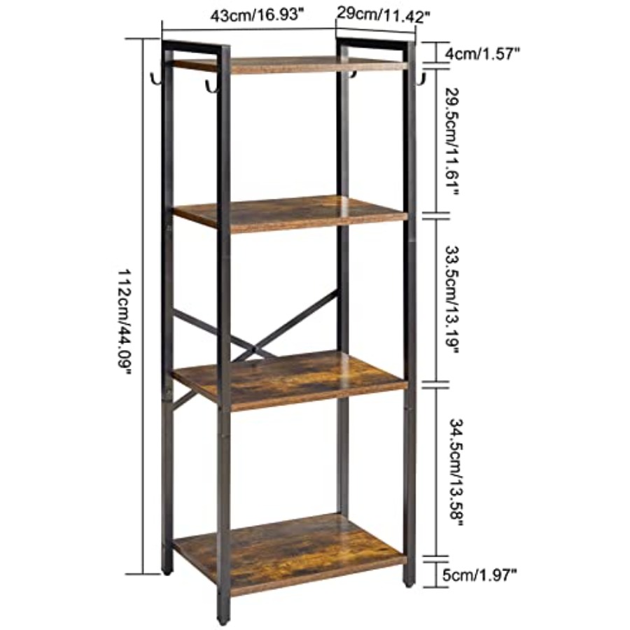Bookcase, 4-Tier Narrow Ladder - Home Office Bookshelves avaliação e preço