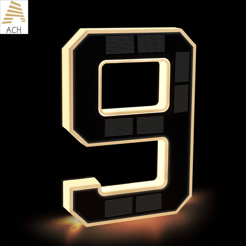 23cm Solar LED Address Sign, D - Home Office Number avaliação e preço
