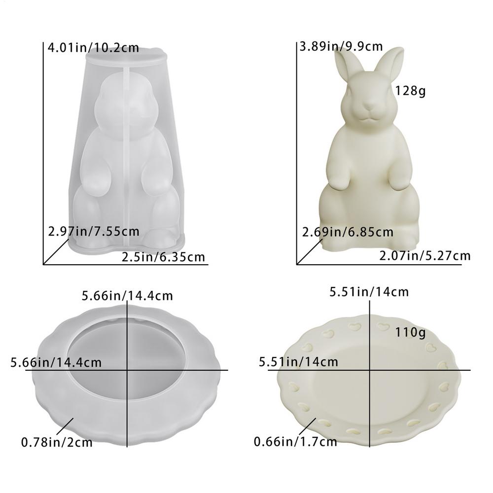 Bunny Tray Mold 3D Cute Silico - Home Office Gear avaliação e preço