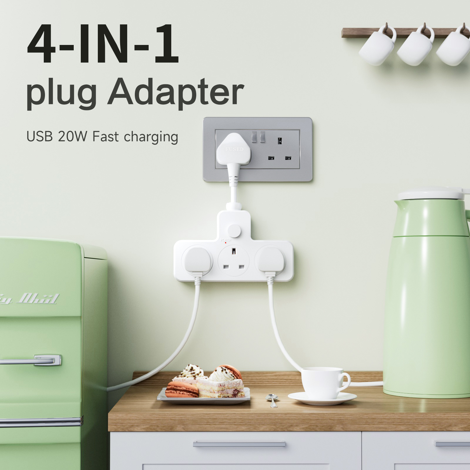 UK Power Plug Wall Outlet 13A  - Home Office Of Uk avaliação e preço