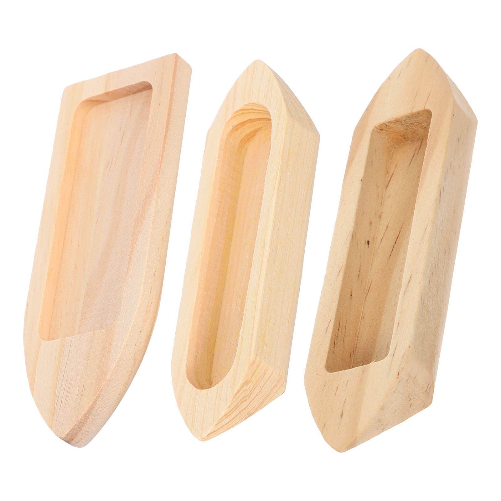 3Pcs Unfinished Wooden Canoe C - Home Office Bookshelves avaliação e preço