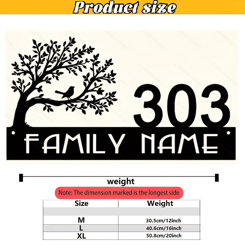Custom Metal Address Sign with - Home Office Number avaliação e preço