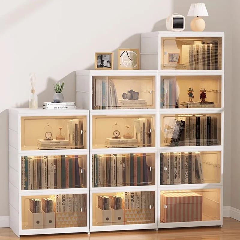 Postmodern White Bookcase Book - Home Office Library avaliação e preço