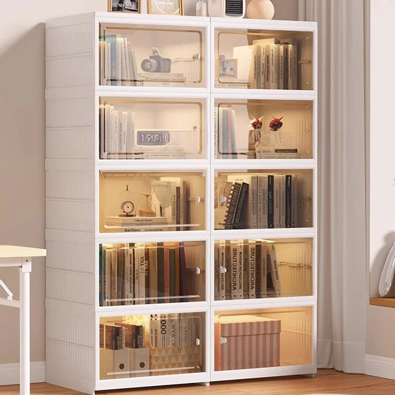 Postmodern White Bookcase Book - Home Office Library avaliação e preço
