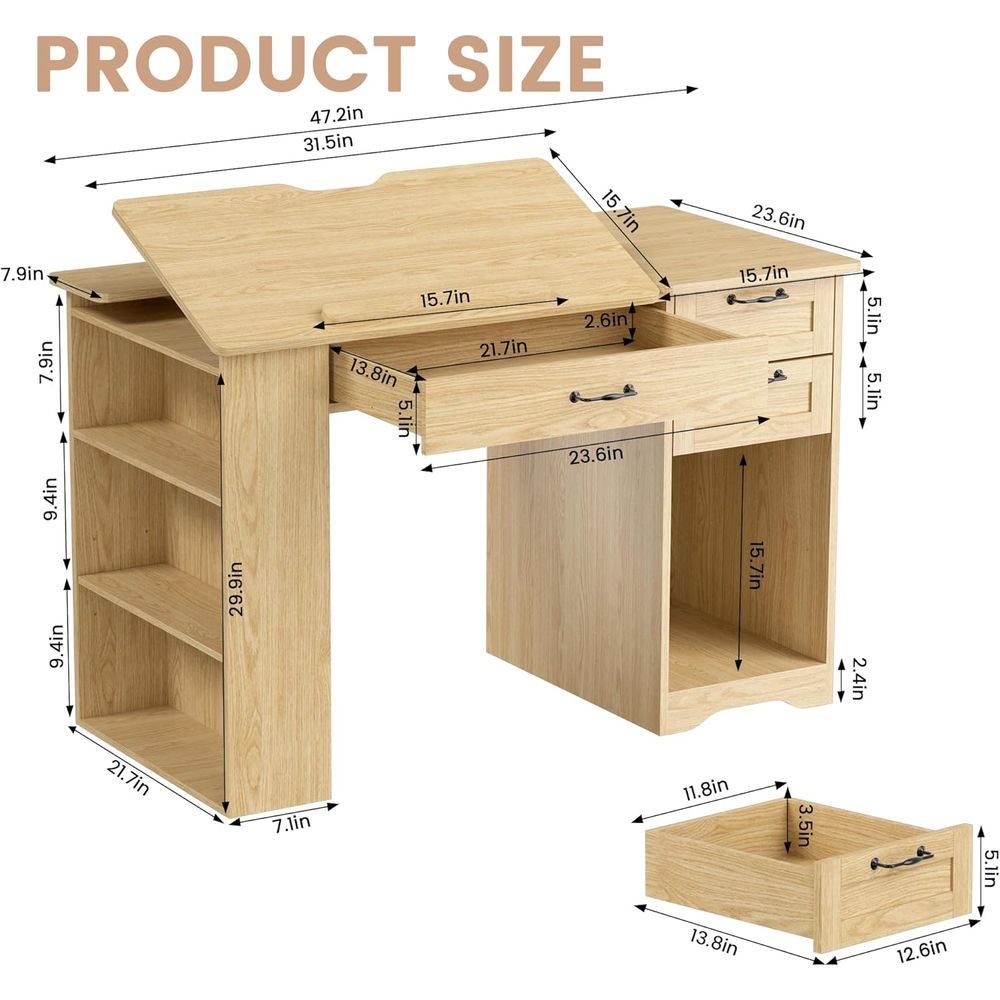 Adjustable Desk with Storage,  - Home Office Desks avaliação e preço
