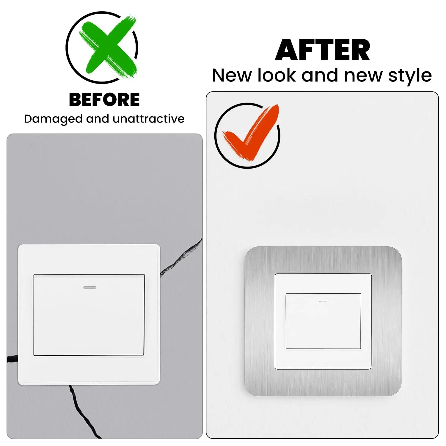 4pcs Silvery Self-Adhesive Lig - Home Office Of Uk avaliação e preço