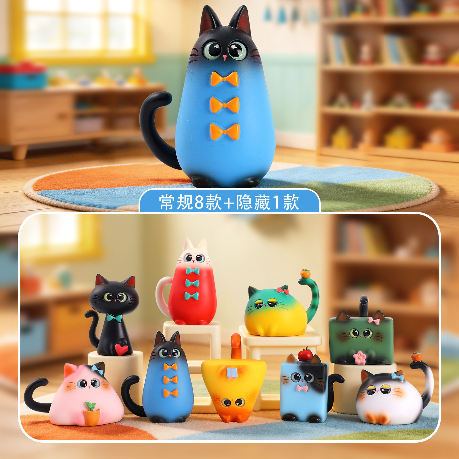 Blind Box Cat Figurine Resin C - Home Office Desk Ideas avaliação e preço