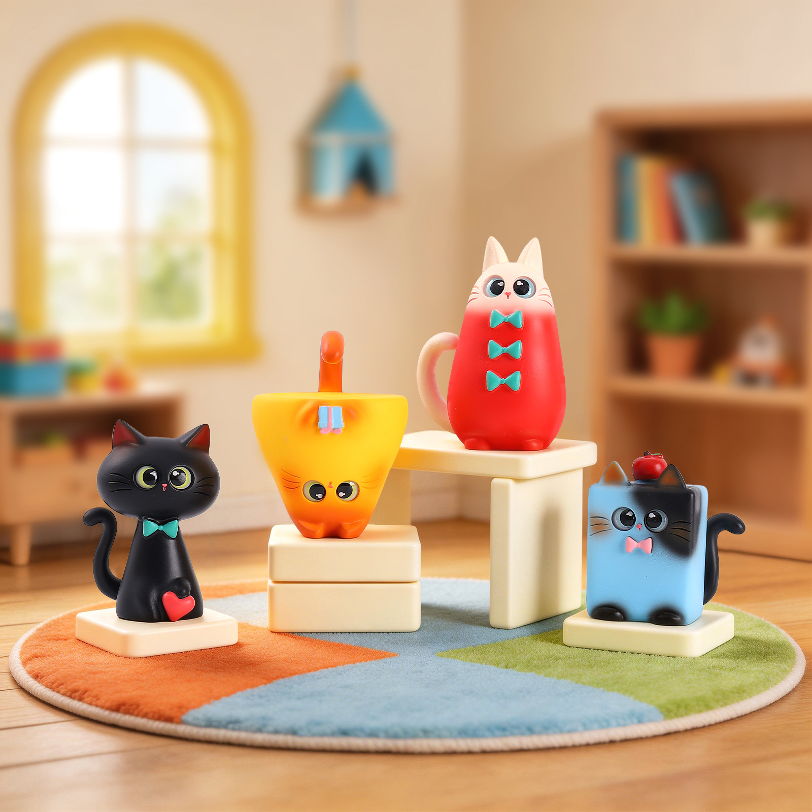 Blind Box Cat Figurine Resin C - Home Office Desk Ideas avaliação e preço