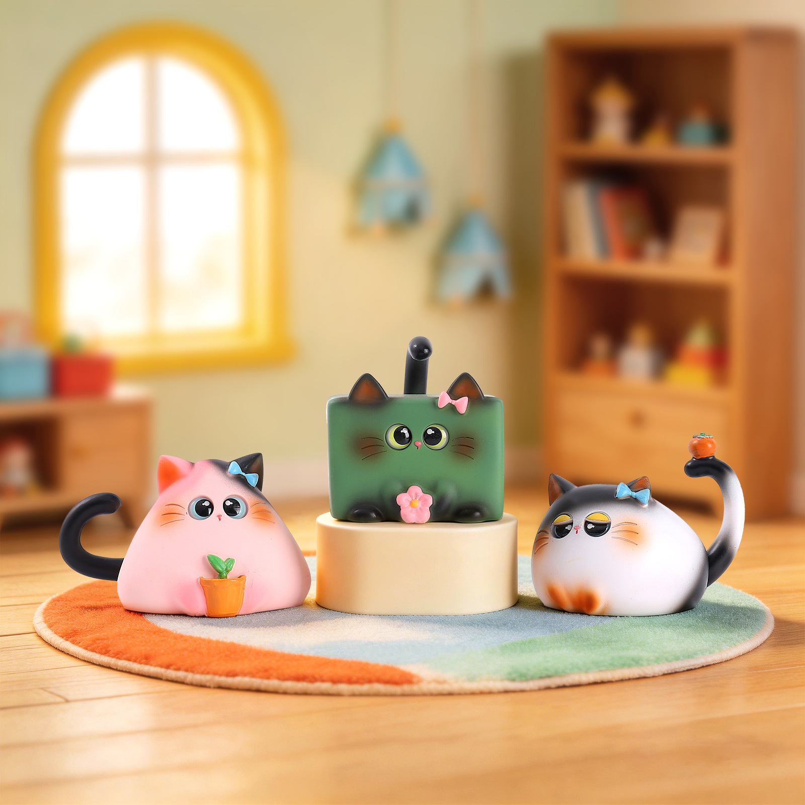 Blind Box Cat Figurine Resin C - Home Office Desk Ideas avaliação e preço
