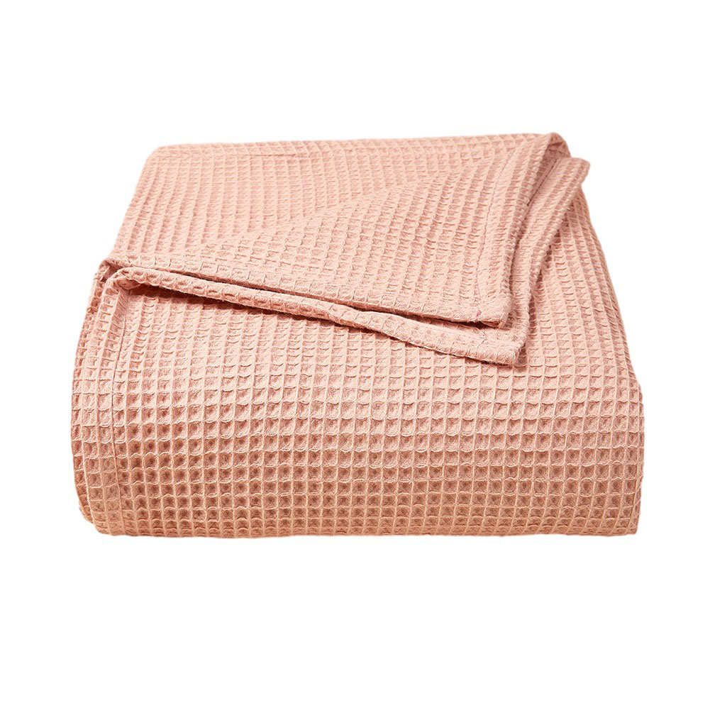 1pc Pure Cotton Waffle Blanket - Home Office With Sofa avaliação e preço