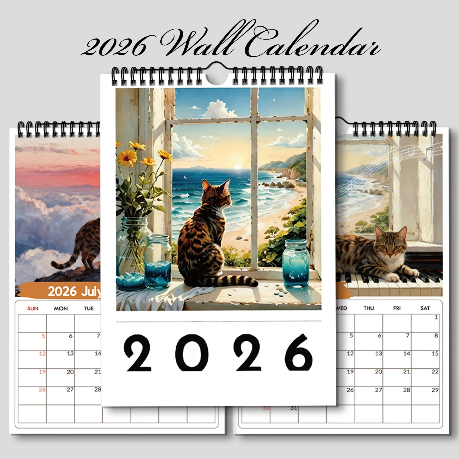 1PC 2026 Wall Calendar, Window - Home Office With View avaliação e preço