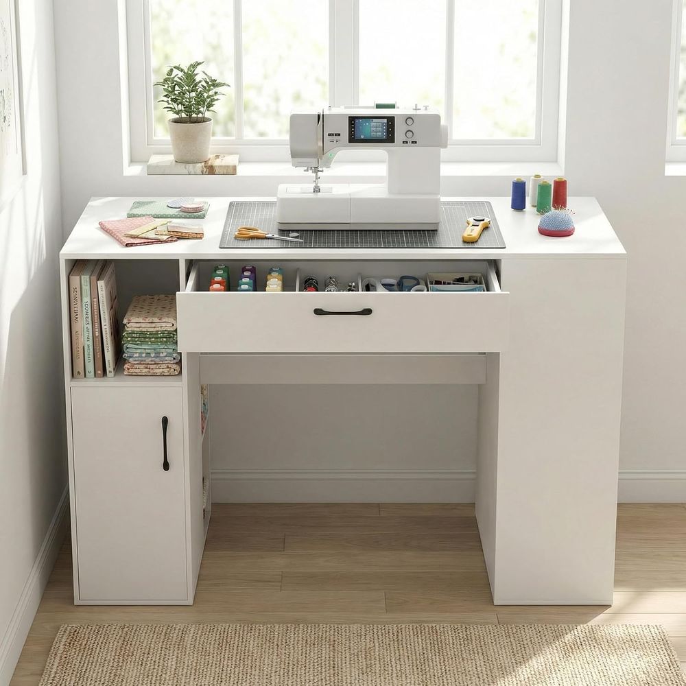 Adjustable Height Sewing Desk  - Home Office Desks avaliação e preço