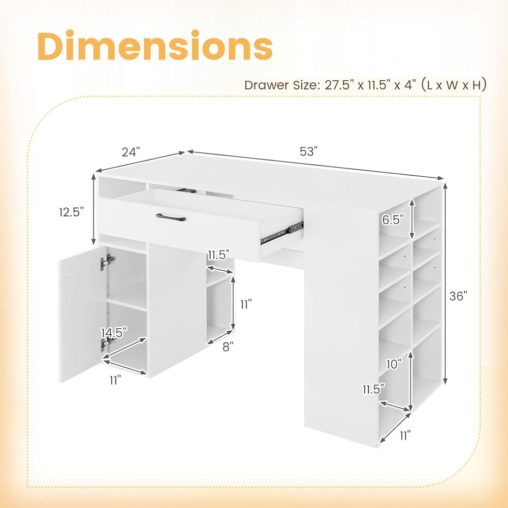 Adjustable Height Sewing Desk  - Home Office Desks avaliação e preço