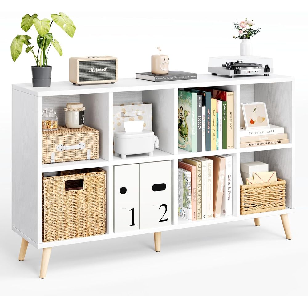 2 Tier Wooden Bookshelf with L - Home Office Bookshelves avaliação e preço