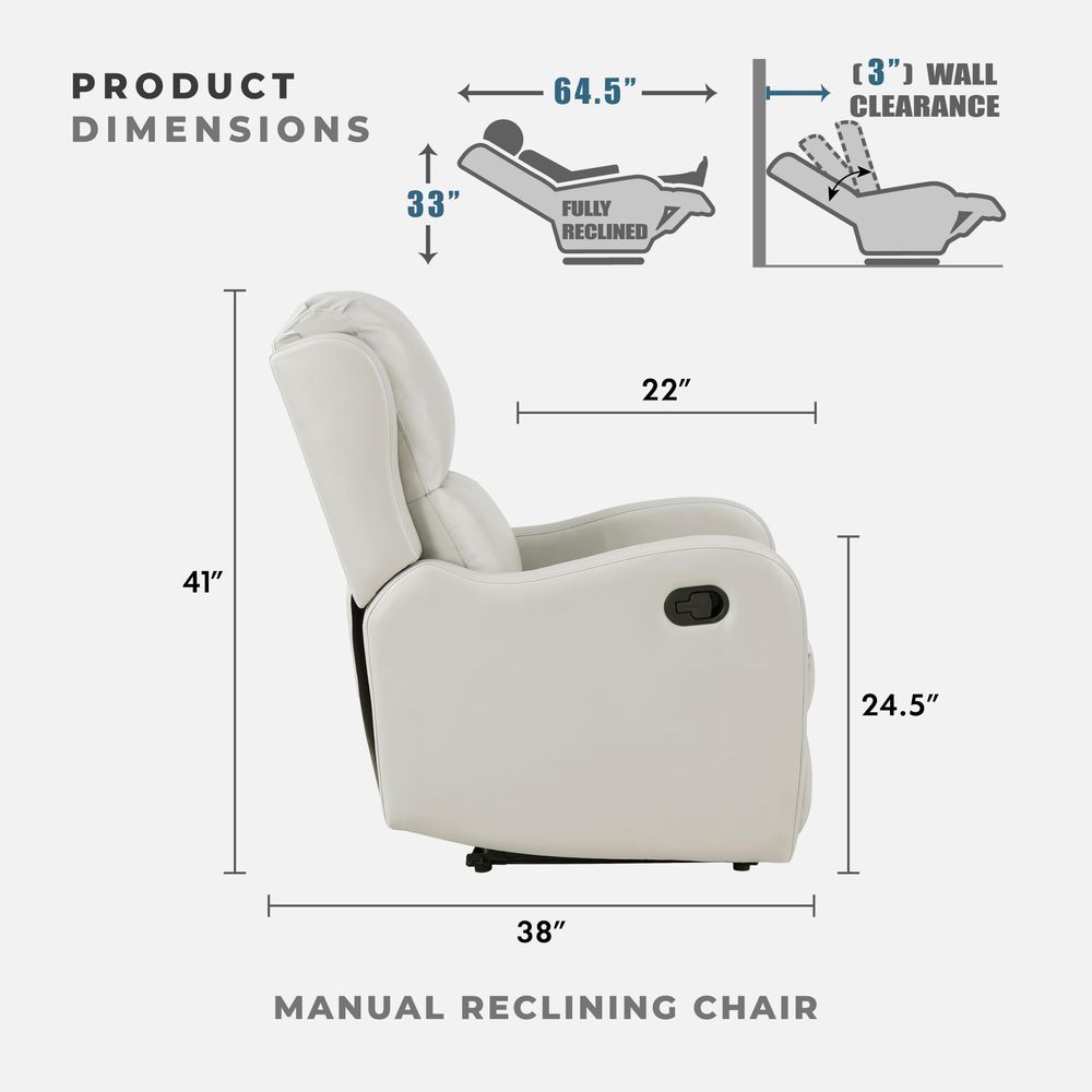 Manual Recliner Chair, Reclini - Home Office With Sofa avaliação e preço