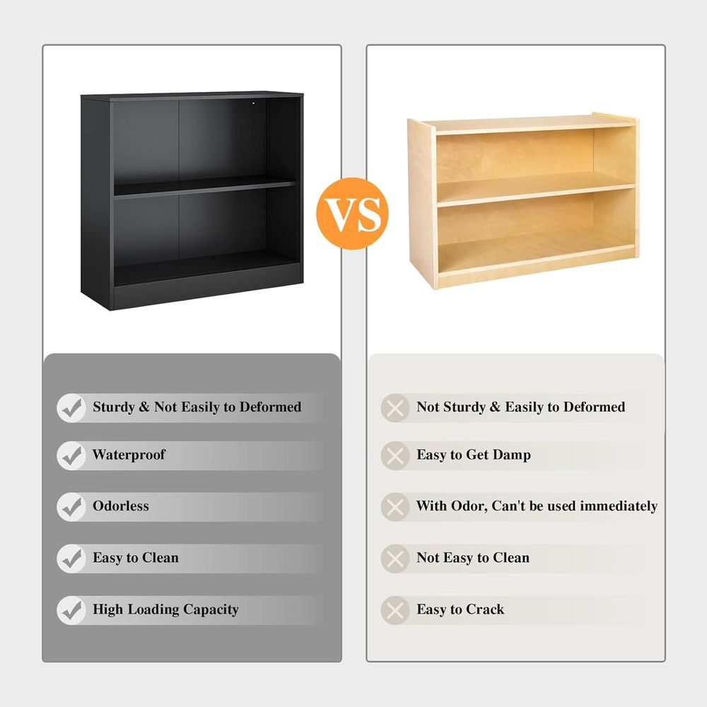 Adjustable Shelf Metal Storage - Home Office Bookshelves avaliação e preço