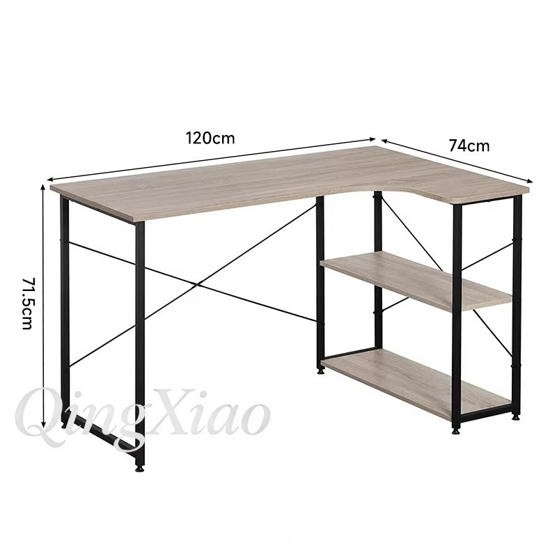 L Shaped Corner Desk With Book - Home Office Bookshelves avaliação e preço