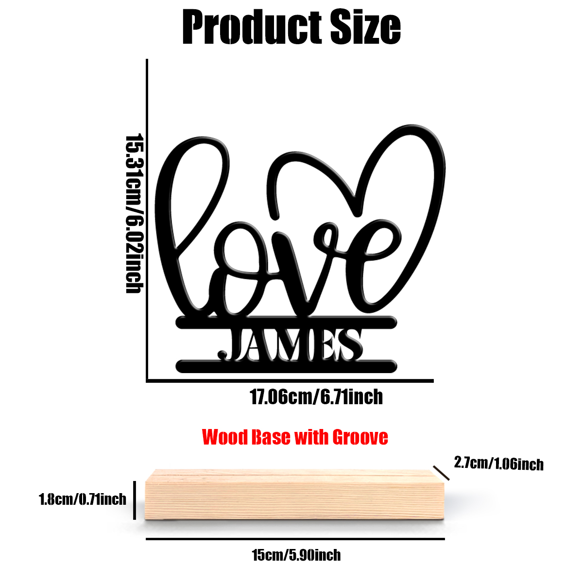 1Pc Csutom Valentine Love Hear - Home Office Art avaliação e preço