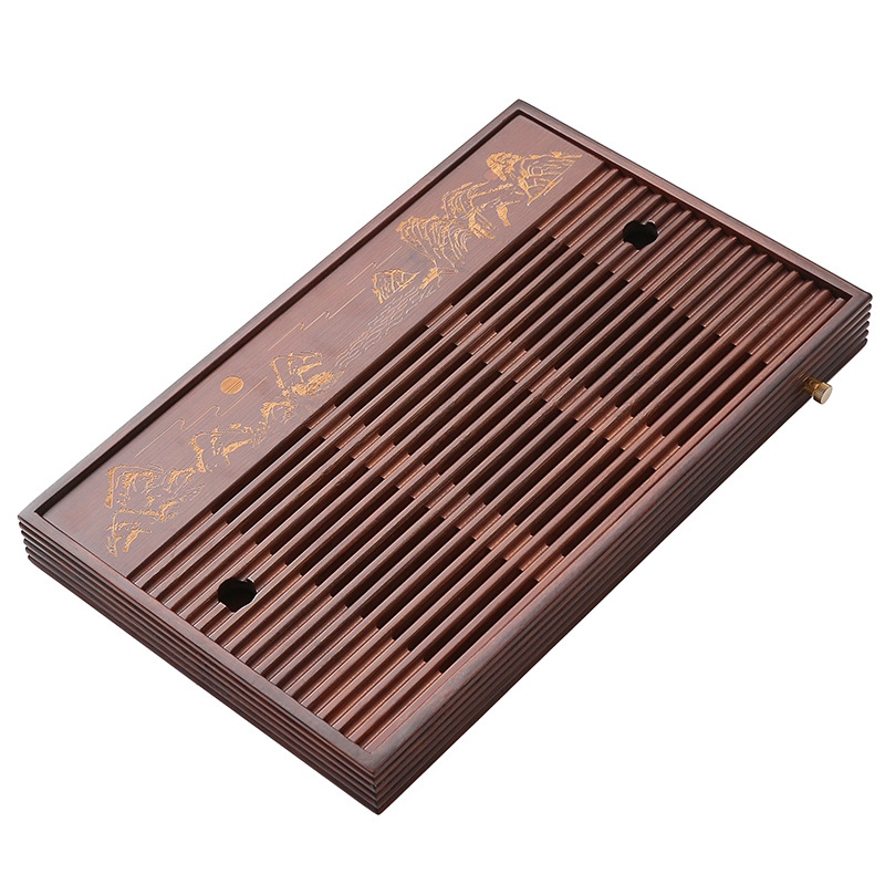 Bamboo Tea Tray Simple Househo - Desktop Organizer Bamboo avaliação e preço