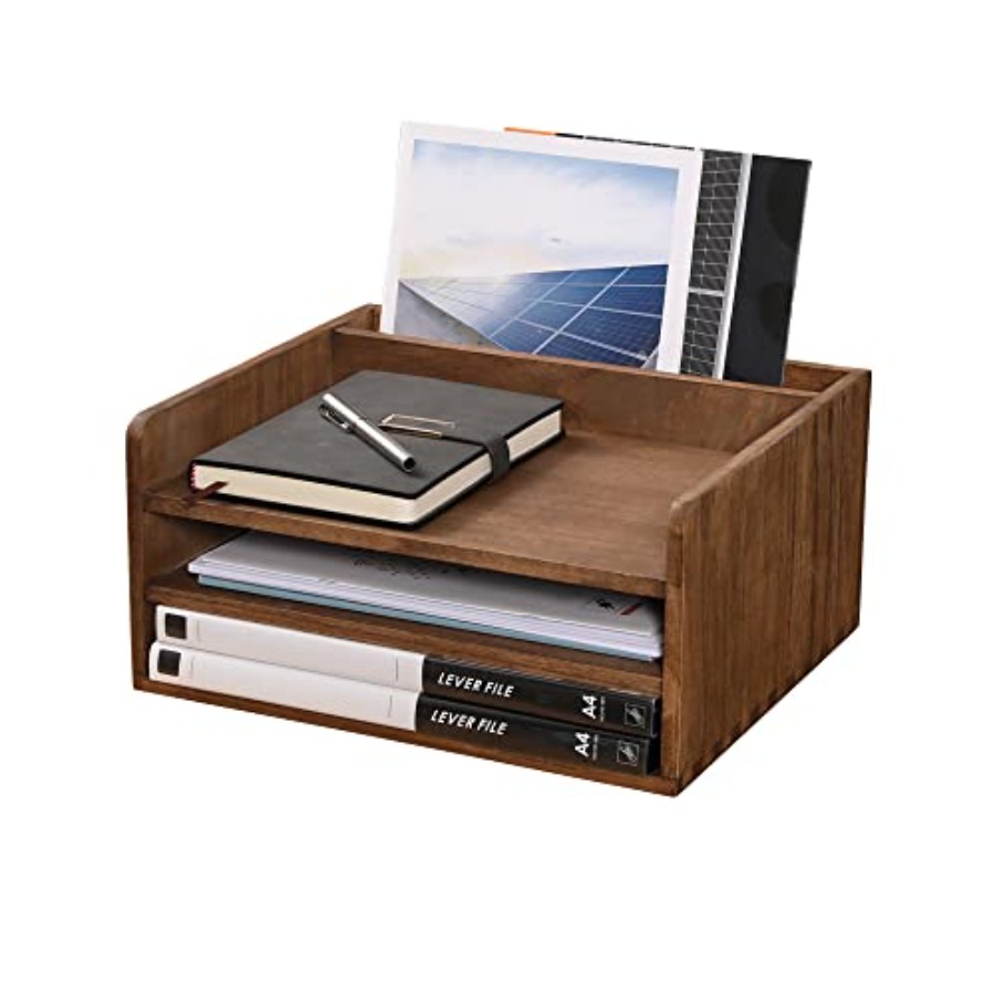 Desk Organizer for File Folder - Desktop Organizer Bamboo avaliação e preço