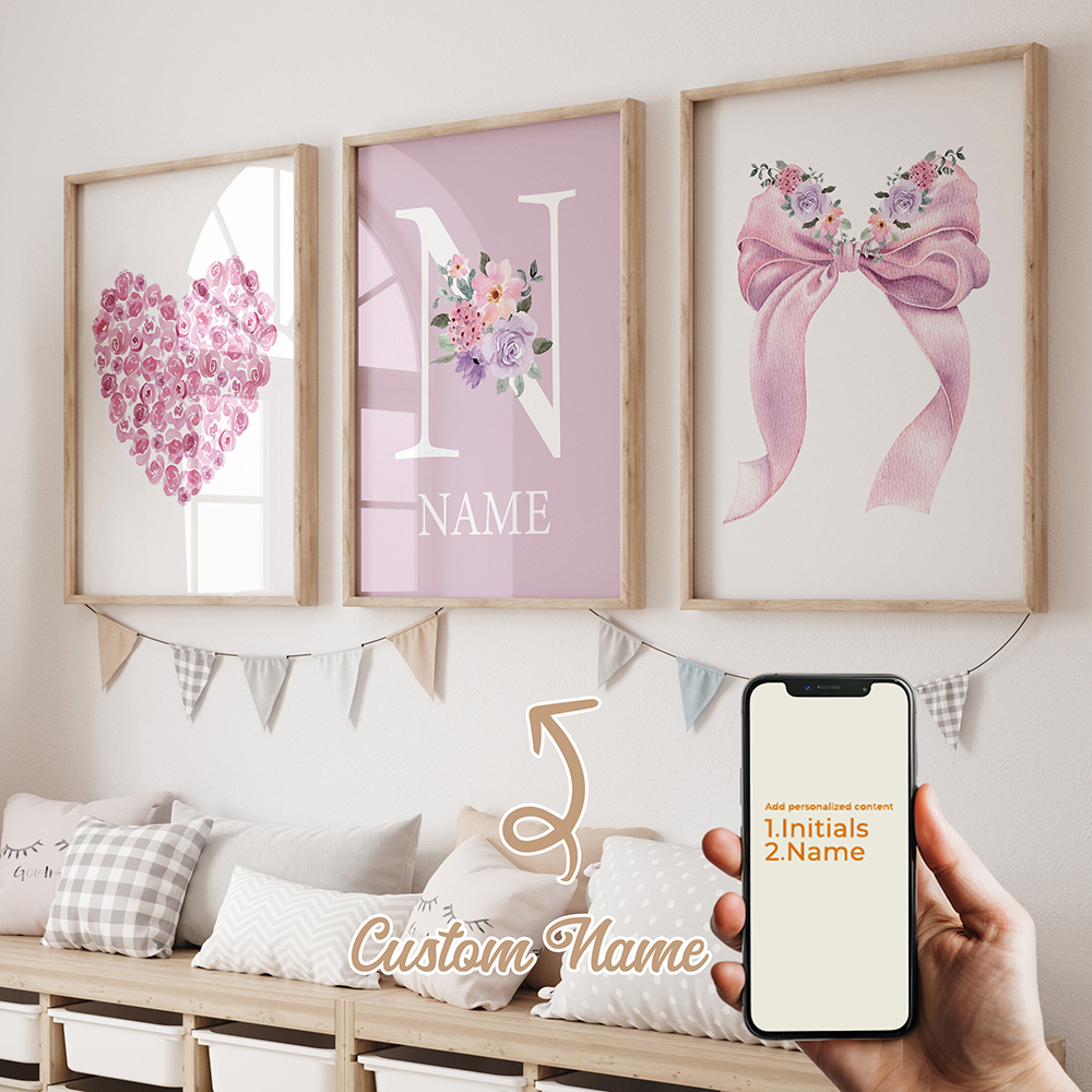 3pcs Personalized Custom Name  - Home Office Art avaliação e preço