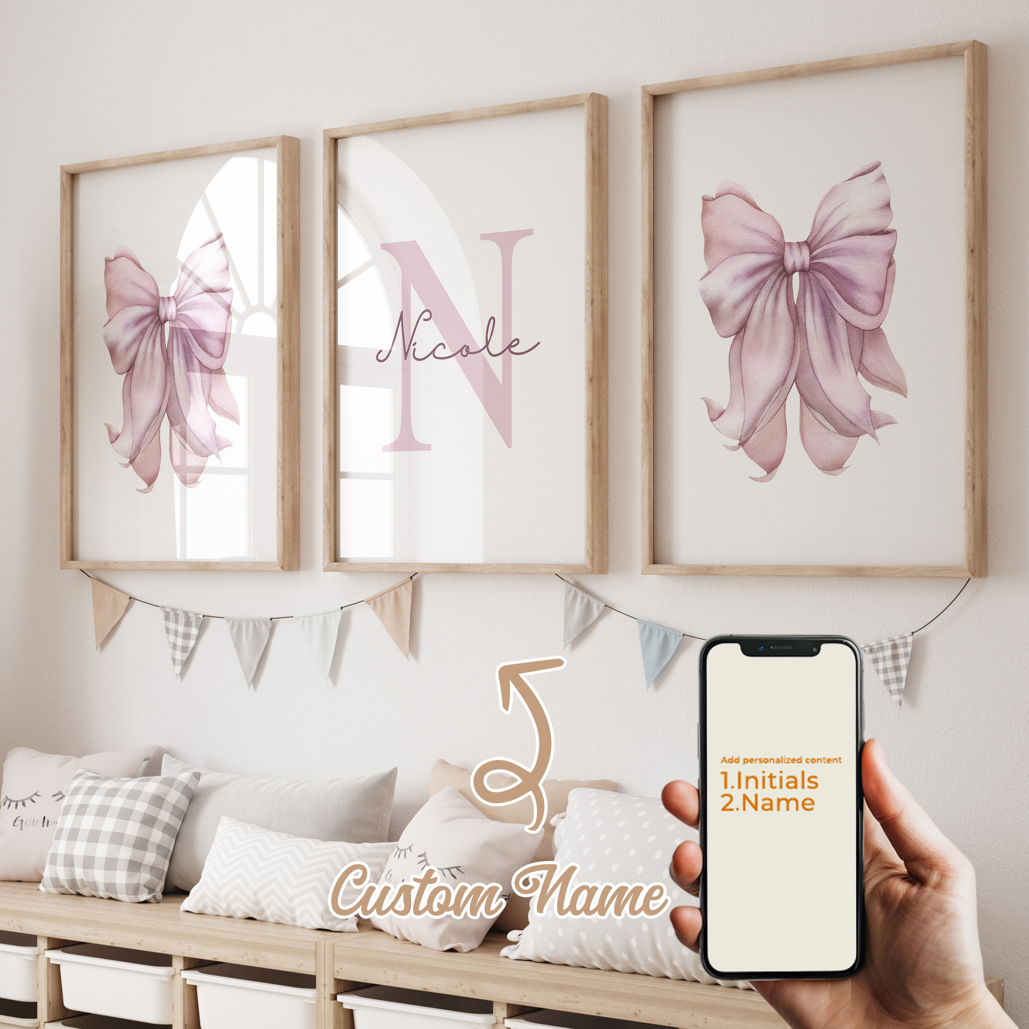 3pcs Personalized Custom Name  - Home Office Art avaliação e preço