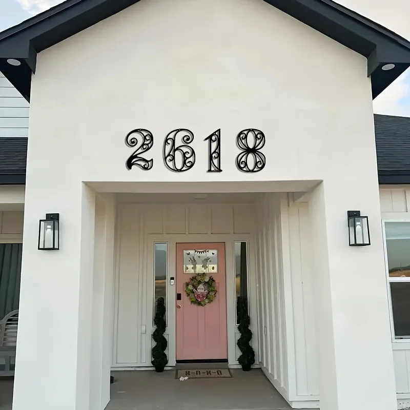 Modern Metal House Number Sign - Home Office Number avaliação e preço