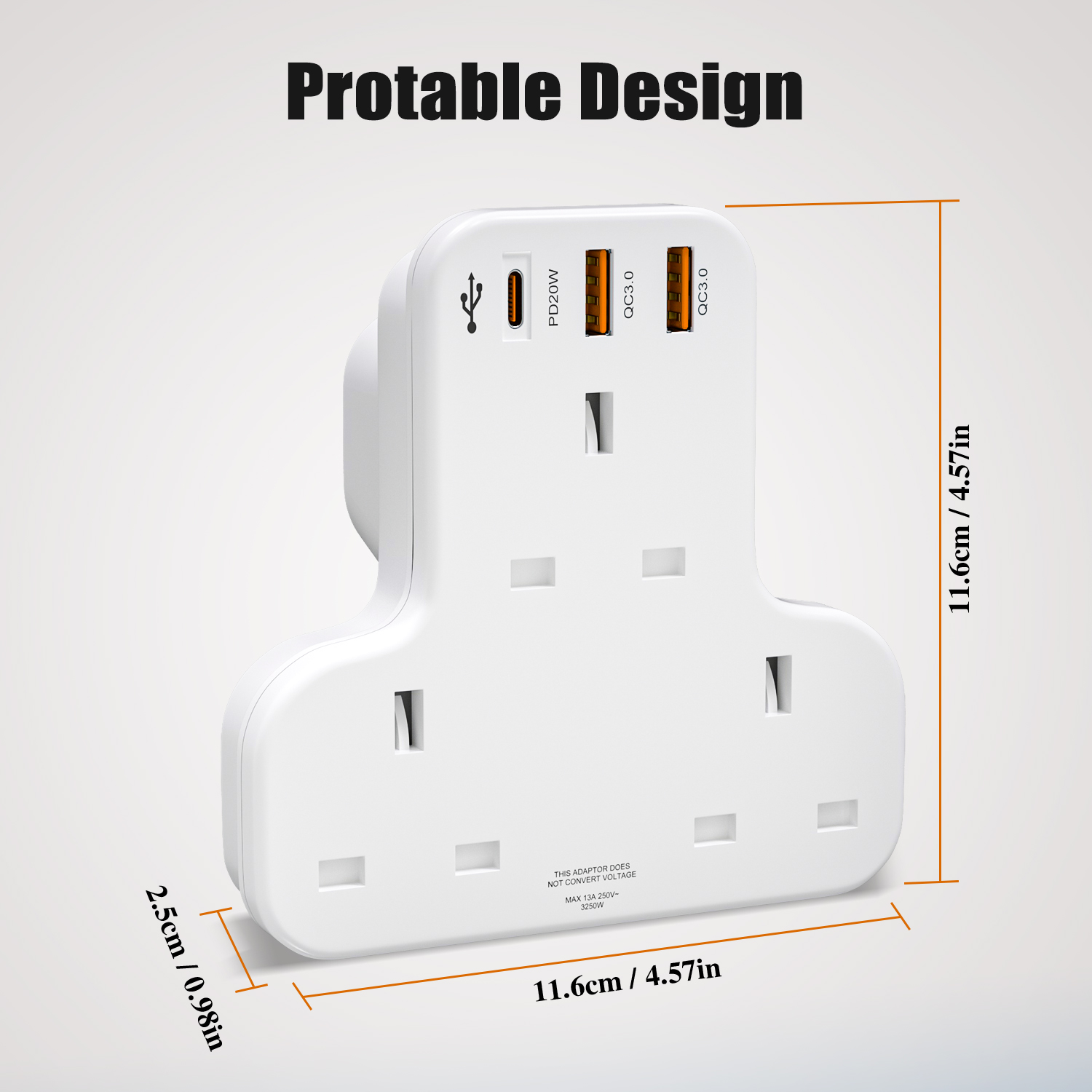 HITRENDS 6-in-1 UK Multi Plug  - Home Office Of Uk avaliação e preço