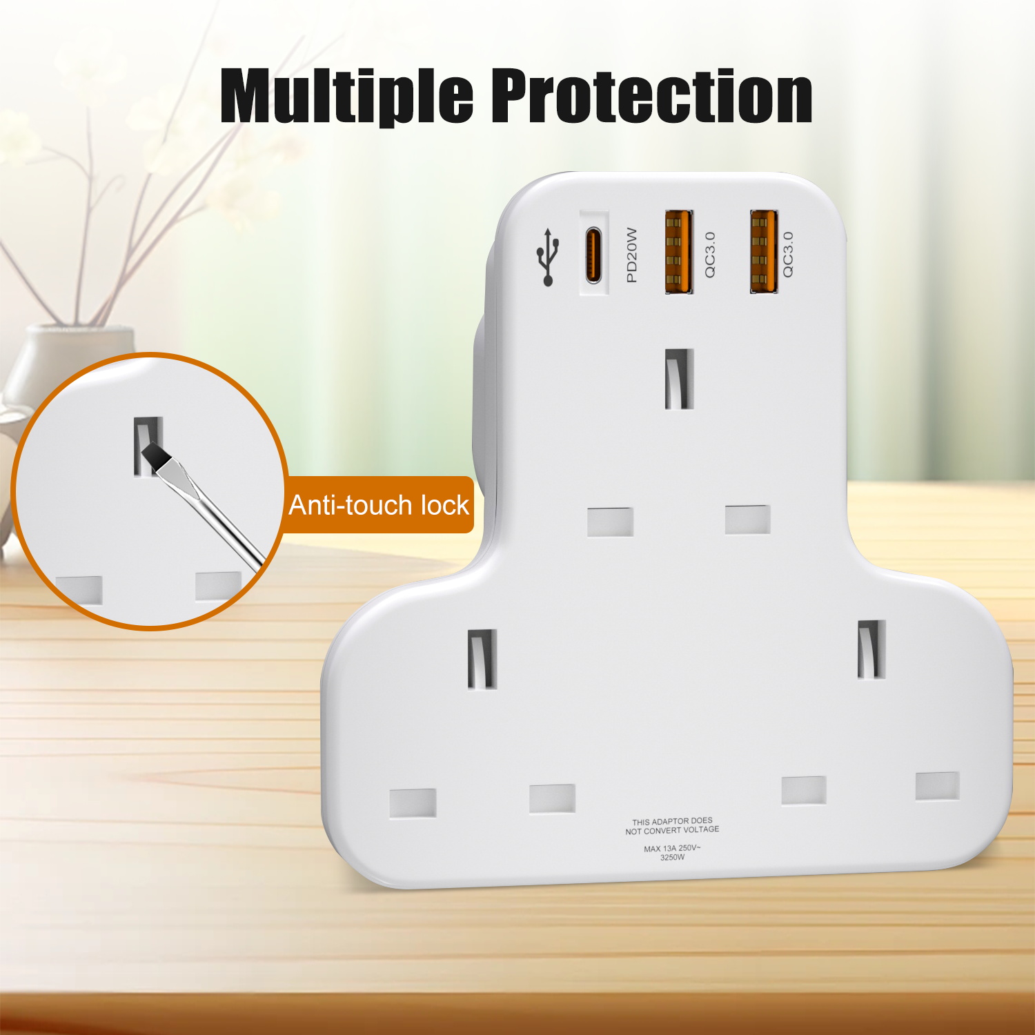 HITRENDS 6-in-1 UK Multi Plug  - Home Office Of Uk avaliação e preço