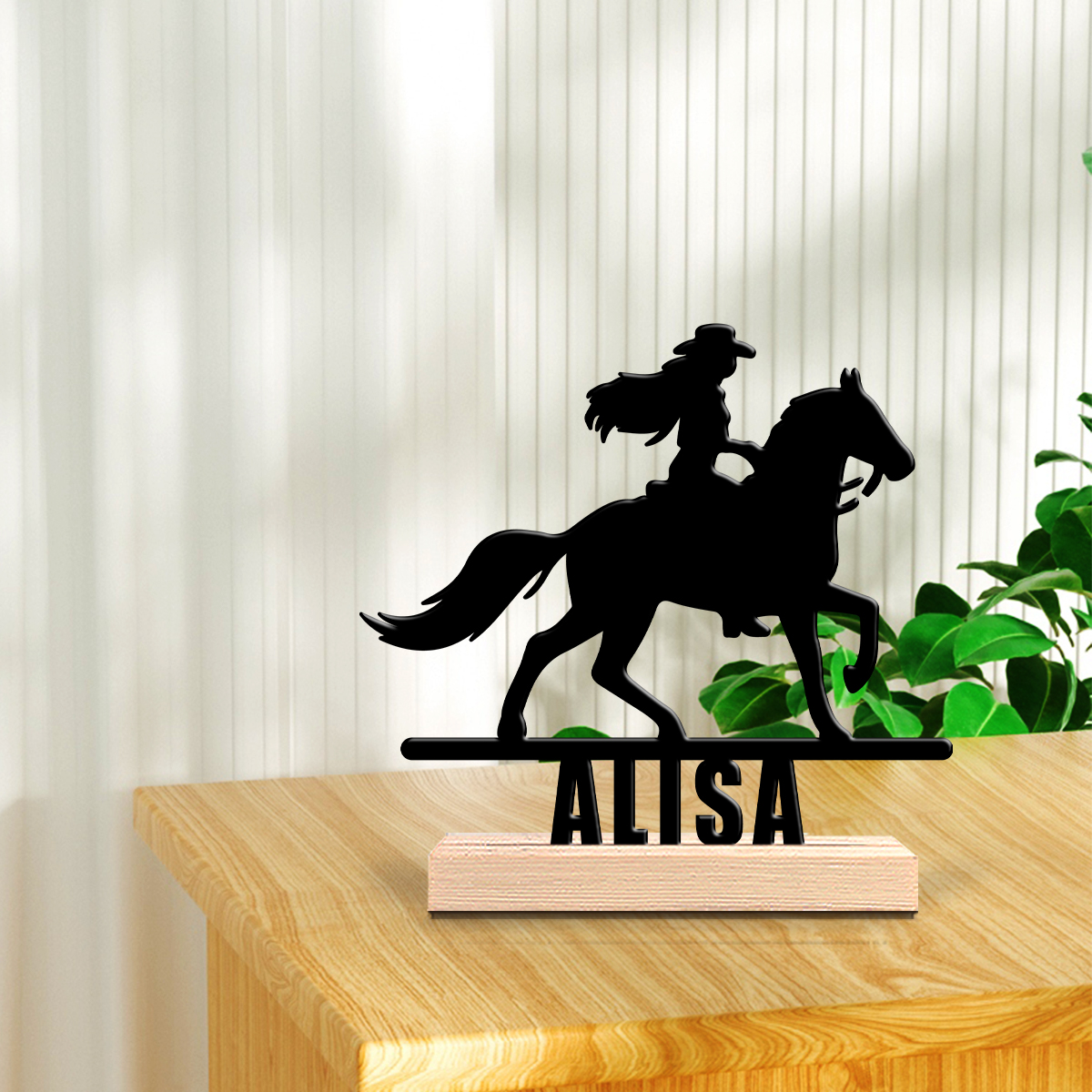 1Pc Csutom Horse Ridding Girl  - Home Office Art avaliação e preço