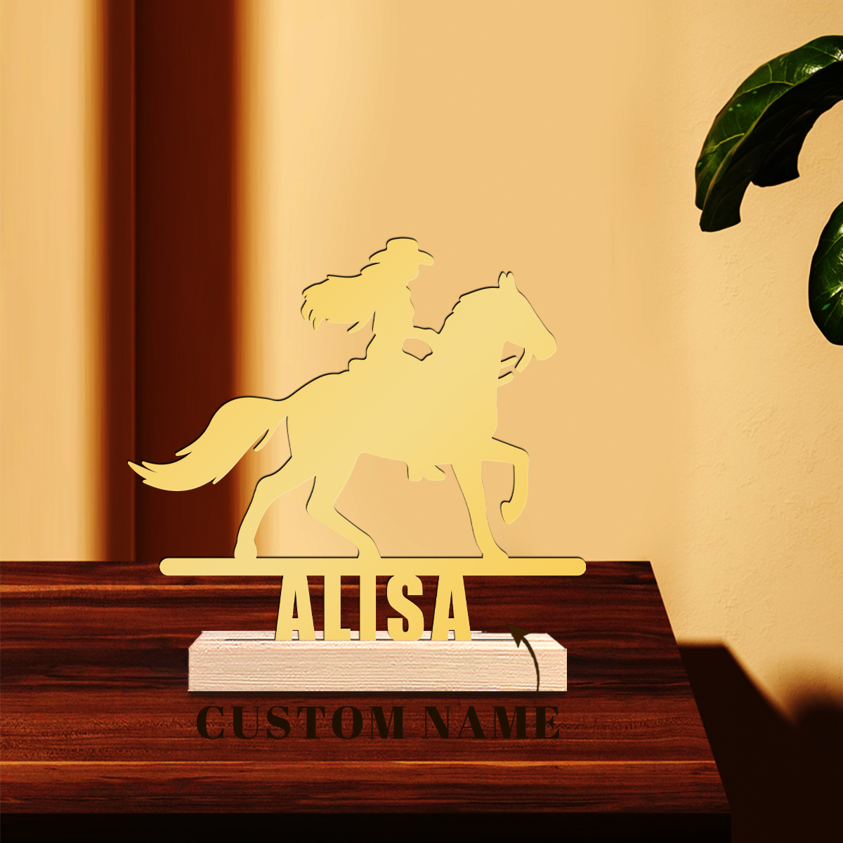 1Pc Csutom Horse Ridding Girl  - Home Office Art avaliação e preço